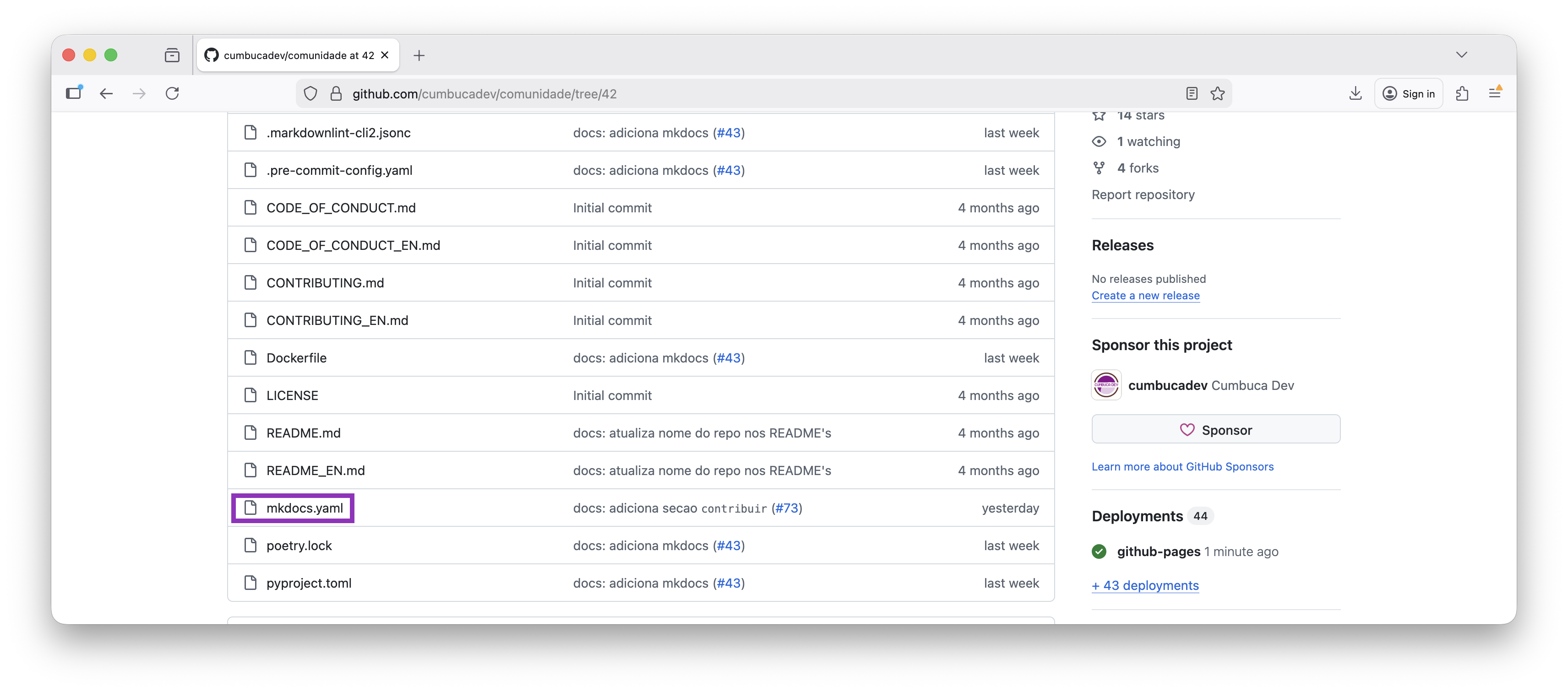 arquivo mkdocs