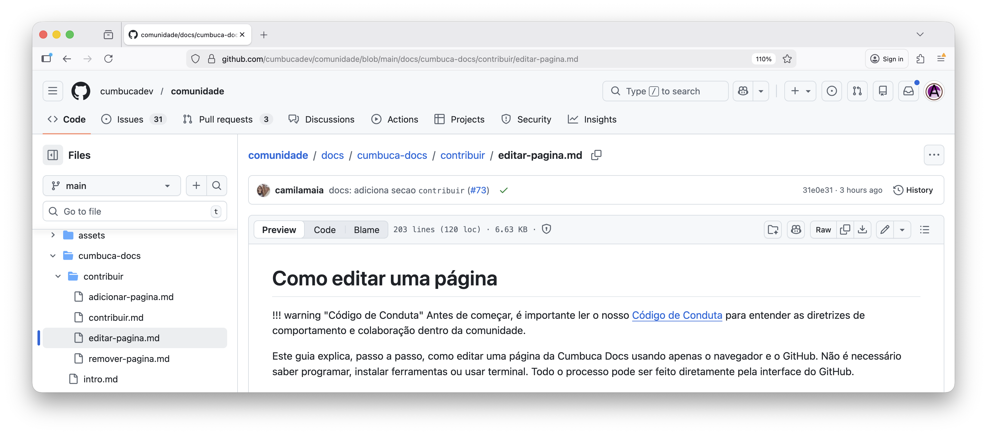 arquivo modo leitura