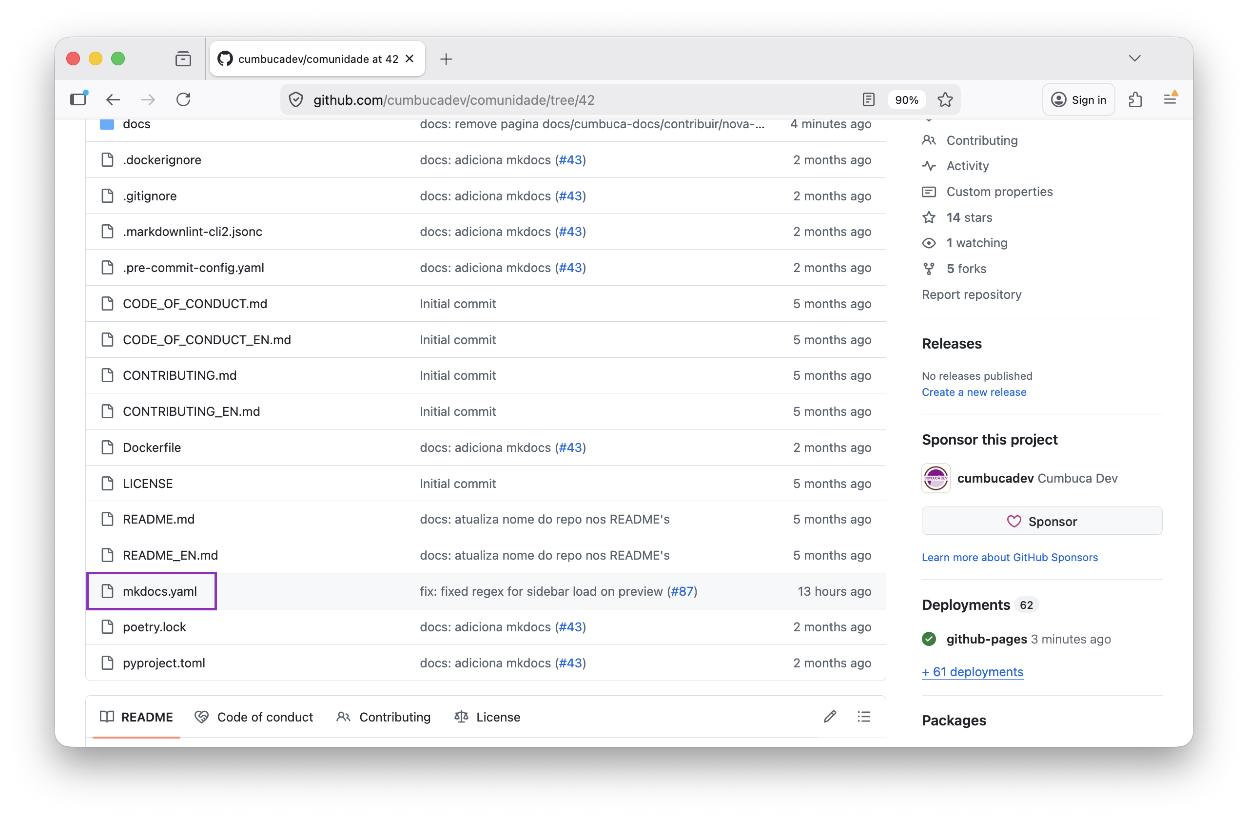 arquivo mkdocs