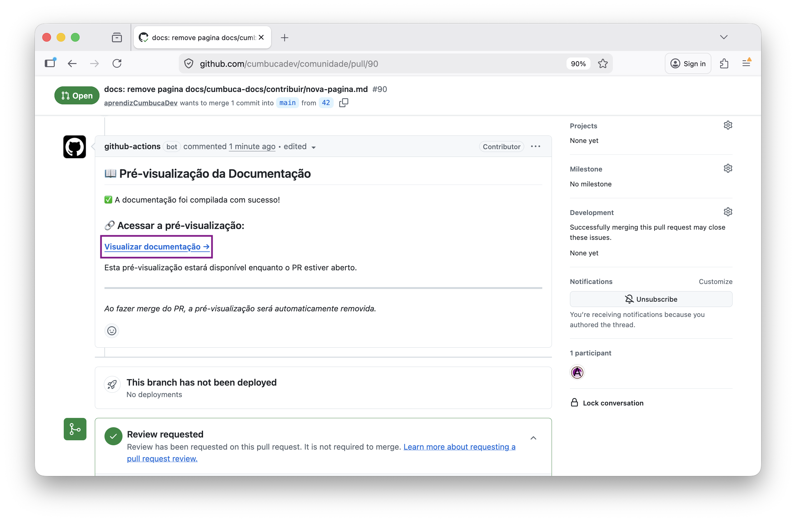 preview docs